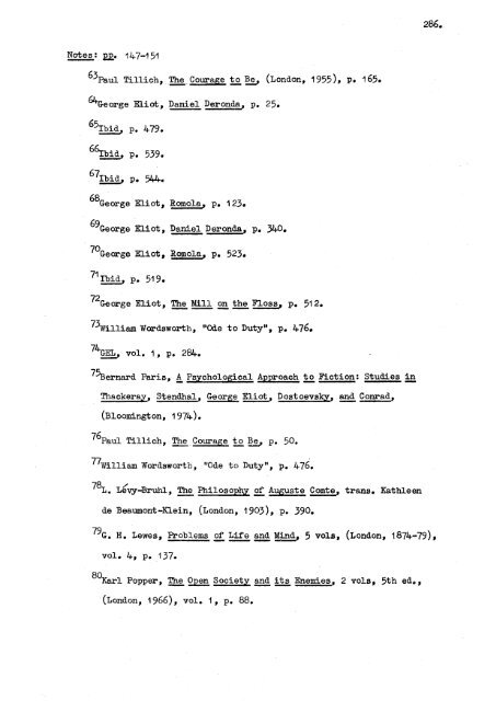 A study of characterisation in the novels of George Eliot