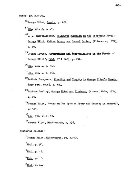 A study of characterisation in the novels of George Eliot