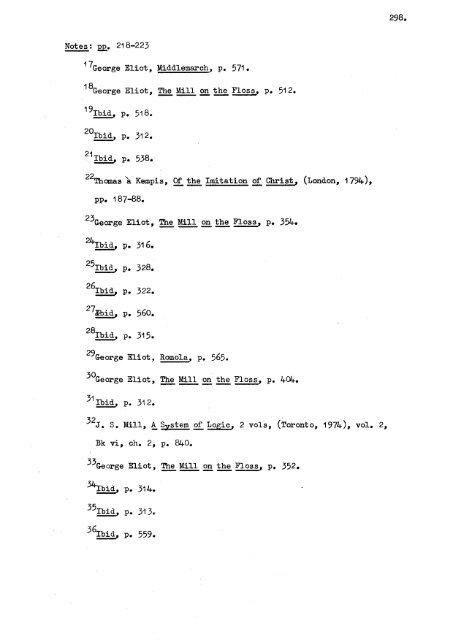 A study of characterisation in the novels of George Eliot