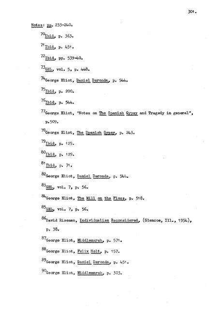 A study of characterisation in the novels of George Eliot