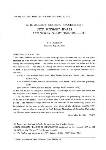 the wanderer by auden Auden's revisions by w d quesenbery for marilyn and in memoriam william york tindall grellet collins simpson there is probably no better introduction to the revisions in w h auden's poetry than to take a look at what auden himself had to say on the subject in his preface to. the wanderer by auden Auden's revisions by w d quesenbery for marilyn and in memoriam william york tindall grellet collins simpson there is probably no better introduction to the revisions in w h auden's poetry than to take a look at what auden himself had to say on the subject in his preface to.