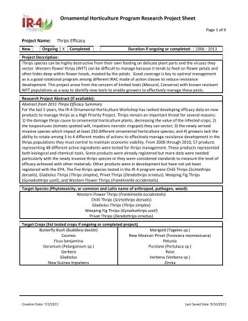 Thrips - IR-4 Project