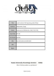 Title Local inverses of shift maps along orbits of ... - Osaka University