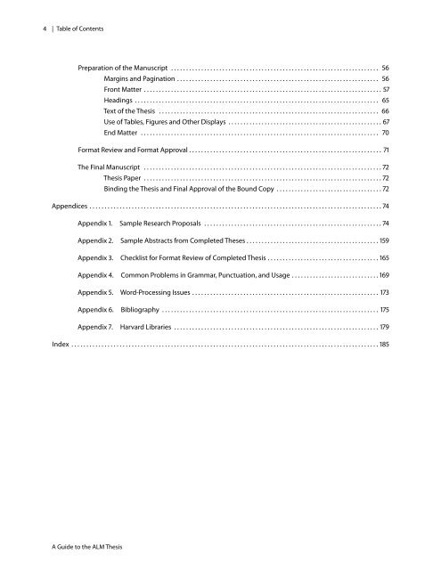 A Guide to the ALM Thesis - iSites - Harvard University