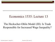 Economics 1535: Lecture 13 - iSites