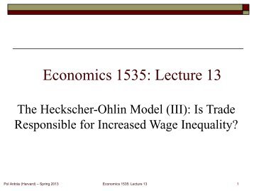 Economics 1535: Lecture 13 - iSites