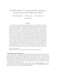 The Welfare Effects of Coordinated School Assignment ... - iSites