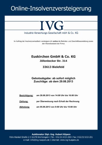Euskirchen GmbH & Co. KG - ivg-kuepers.de