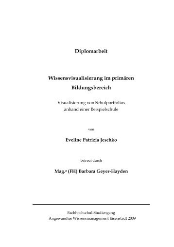 Diplomarbeit Wissensvisualisierung im primären Bildungsbereich