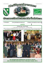 die Gemeindezeitung über das 2.Quartal 2013 - Heiligenkreuz am ...
