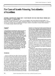 Five Cases of Aconite Poisoning - Journal of Analytical Toxicology