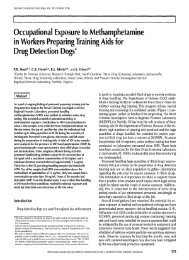 Occupational Exposure to Methamphetamine in Workers Preparing ...