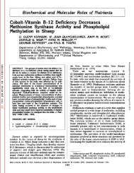 Cobalt-Vitamin B-12 Deficiency Decreases Methionine Synthase ...