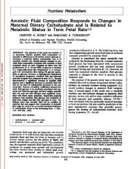 Amniotic Fluid Composition Responds to Changes in Maternal ...