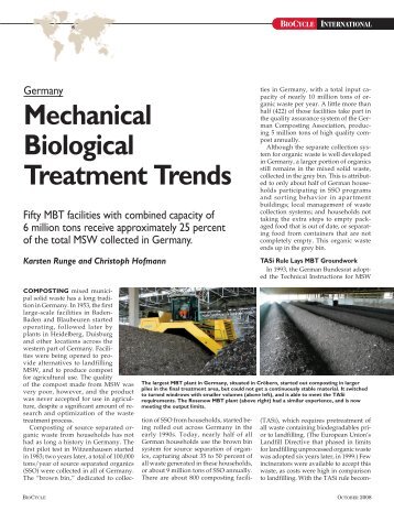 Mechanical Biological Treatment Trends - Backhus