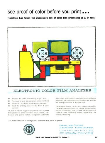 Advertising (PDF) - SMPTE Motion Imaging Journal