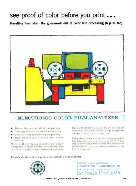 Advertising (PDF) - SMPTE Motion Imaging Journal