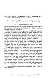 ON PROTAGON. By PROFESSOR ARTHUR GAMGEE, M.D., IN the ...