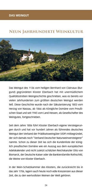 WEINANGEBOT 2013 / 2014 Domäne Bergstraße - Kloster Eberbach