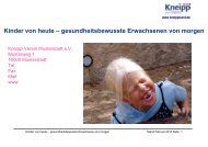 Kinder von heute – gesundheitsbewusste ... - Kneipp-Bund e.V.