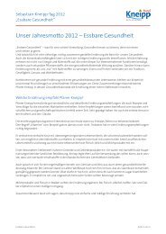 Unser Jahresmotto 2012 – Essbare Gesundheit - Kneipp-Bund e.V.