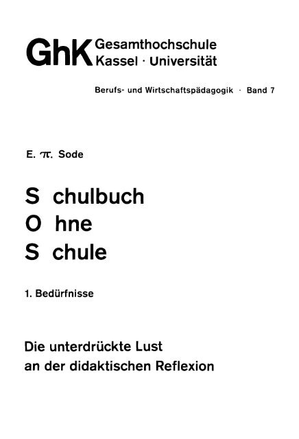 Schulbuch ohne Schule. - 1. Bedürfnisse - KOBRA