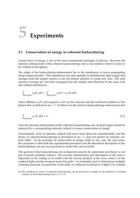 Coherent Backscattering from Multiple Scattering Systems - KOPS ...