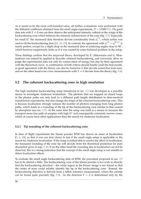 Coherent Backscattering from Multiple Scattering Systems - KOPS ...