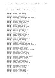 grammatik - althochdeutsch - Koeblergerhard.de