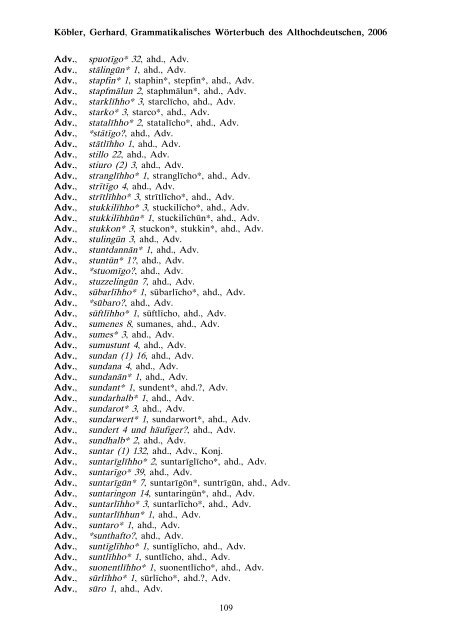 grammatik - althochdeutsch - Koeblergerhard.de