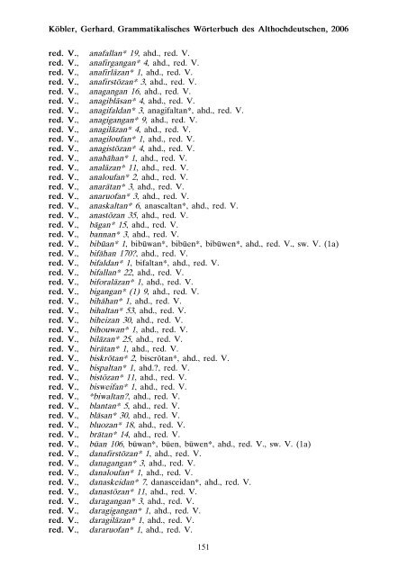 grammatik - althochdeutsch - Koeblergerhard.de