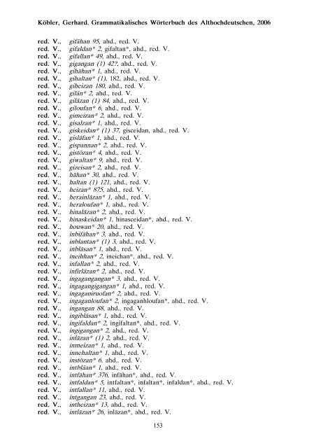 grammatik - althochdeutsch - Koeblergerhard.de