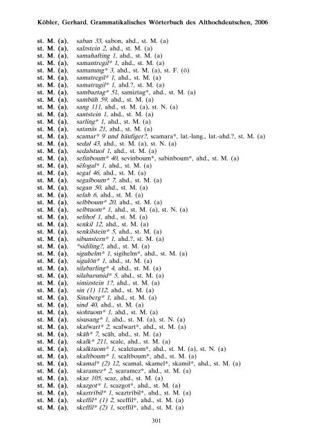 grammatik - althochdeutsch - Koeblergerhard.de