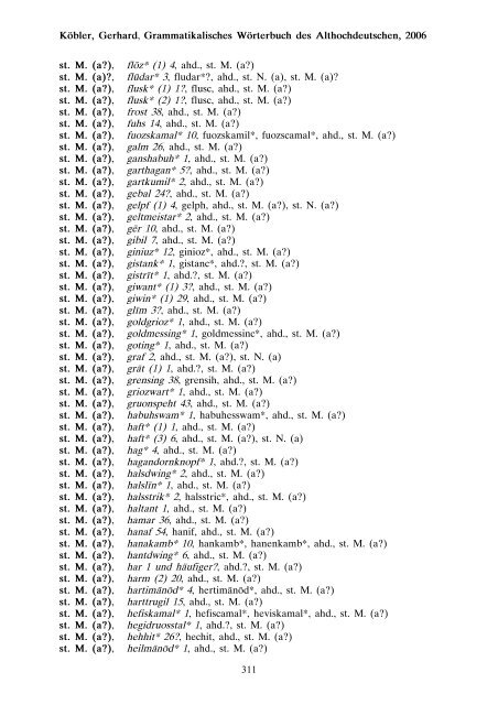 grammatik - althochdeutsch - Koeblergerhard.de