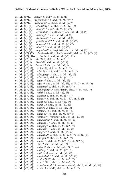 grammatik - althochdeutsch - Koeblergerhard.de