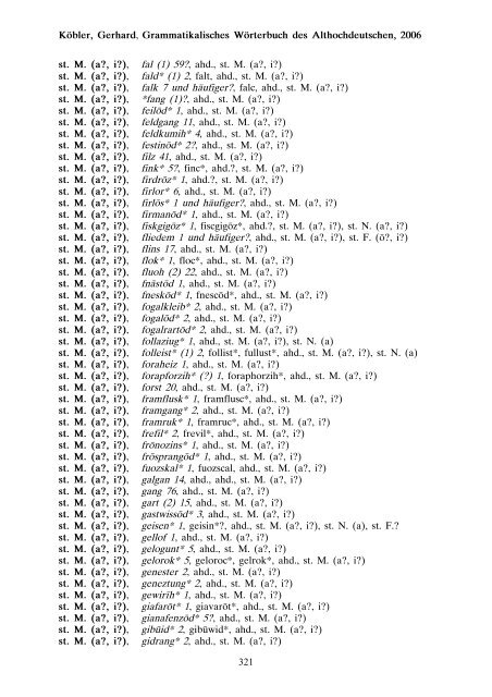 grammatik - althochdeutsch - Koeblergerhard.de