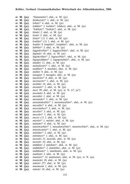 grammatik - althochdeutsch - Koeblergerhard.de