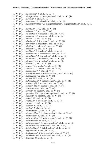 grammatik - althochdeutsch - Koeblergerhard.de