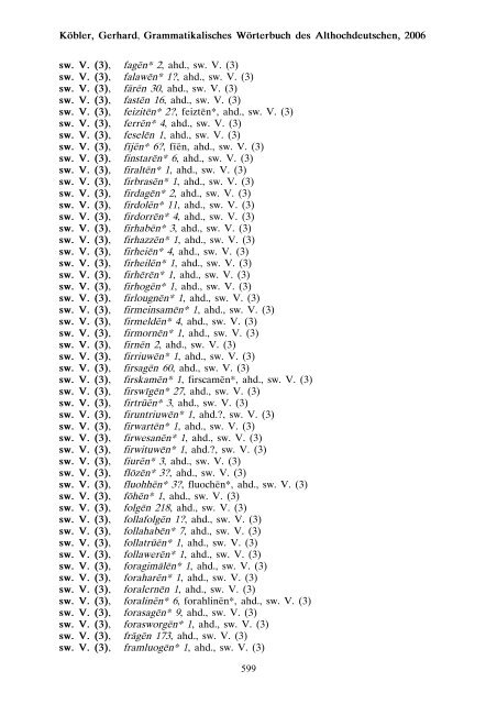 grammatik - althochdeutsch - Koeblergerhard.de