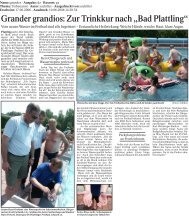 Zur Trinkkur nach „Bad Plattling“