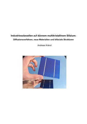 Industriesolarzellen auf dünnem multikristallinem Silizium - KOPS ...