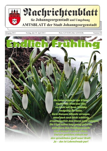 Endlich Frühling - Johanngeorgenstadt