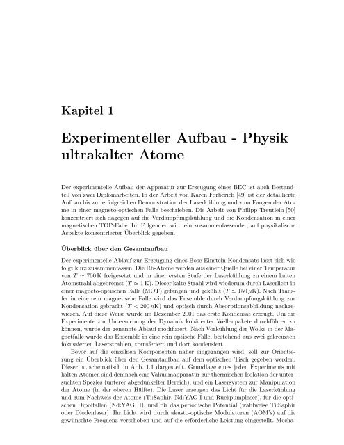 Helle atomare Solitonen - KOPS - Universität Konstanz