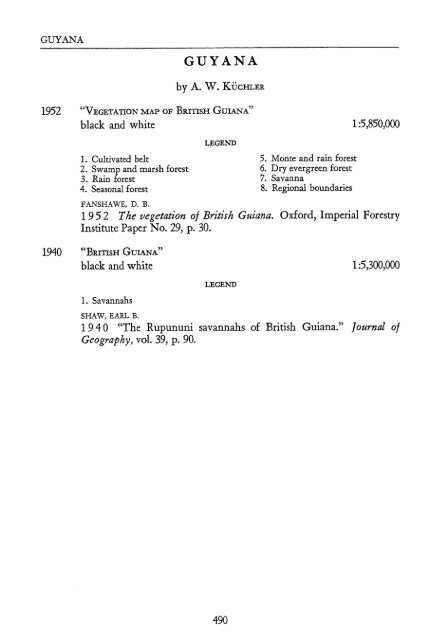 international bibliography of vegetation maps - KU ScholarWorks ...