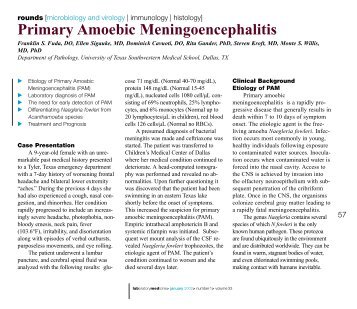 Primary Amoebic Meningoencephalitis