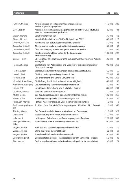 fafachanwalt arbeitsrecht - Wolters Kluwer Deutschland GmbH