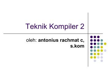 Teknik Kompiler 1 - Lecturer