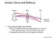 Lenses: Focus and Defocus - Lecturer