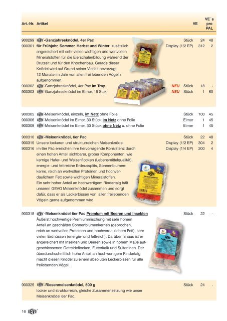 Der komplette Produktkatalog als PDF (13,7 MB). - GEVO GmbH