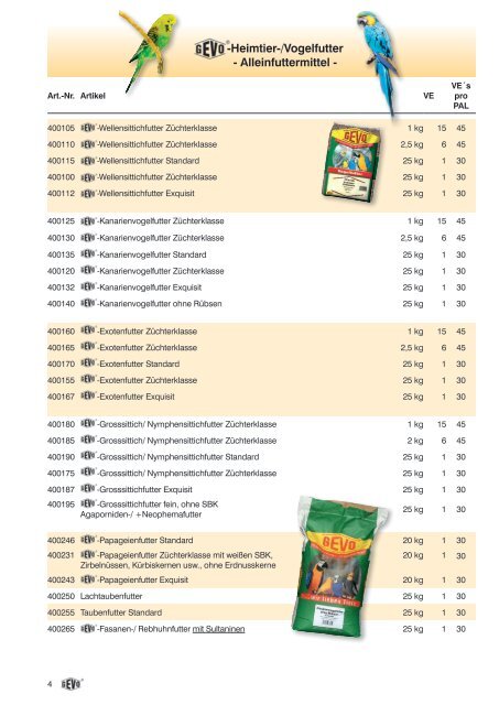 Der komplette Produktkatalog als PDF (13,7 MB). - GEVO GmbH